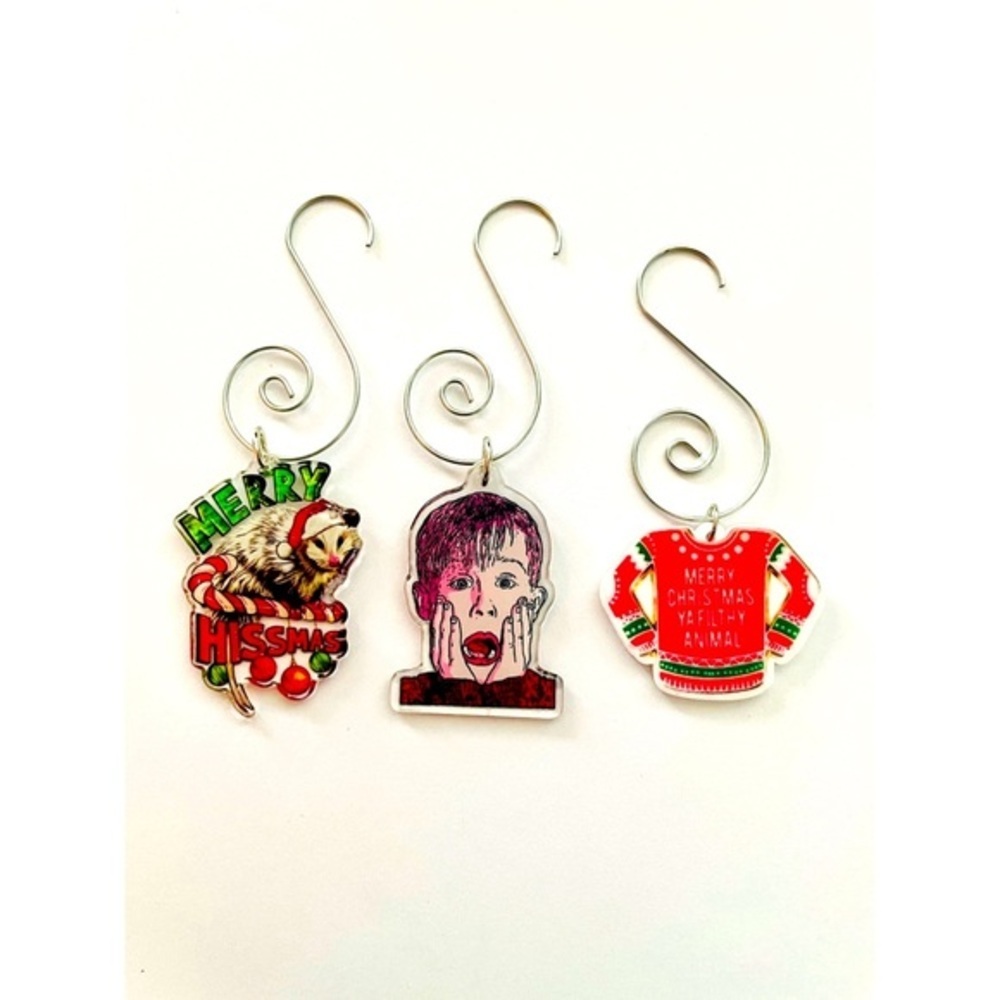 Subversive Christmas 3 Piece Ornament Set, Tree Decor, Home Alone